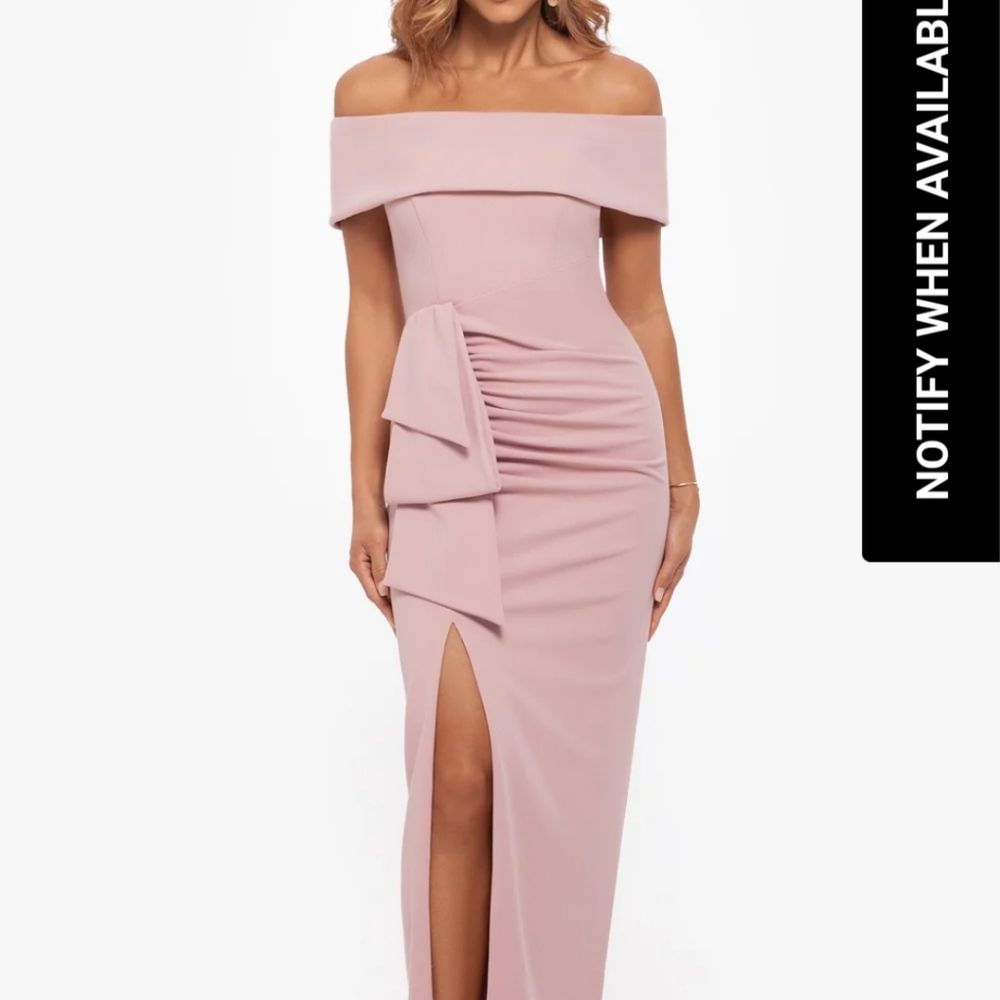 NWT Blush Pink Off-Shoulder Gown - Size 4